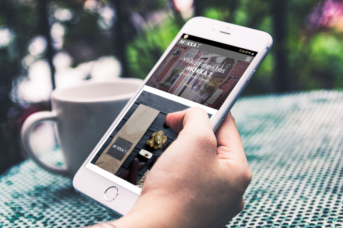 Website Webdesign MOKKA T Kong Gulerod Reklamebureau