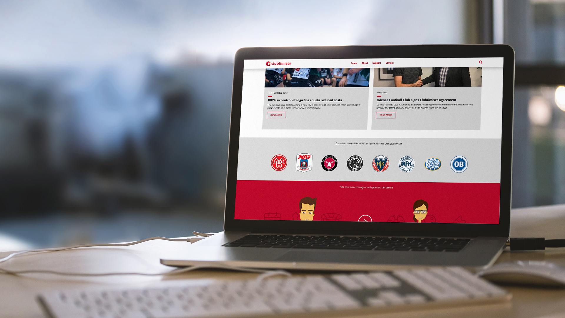 Clubtimiser website Kong Gulerod Reklamebureau