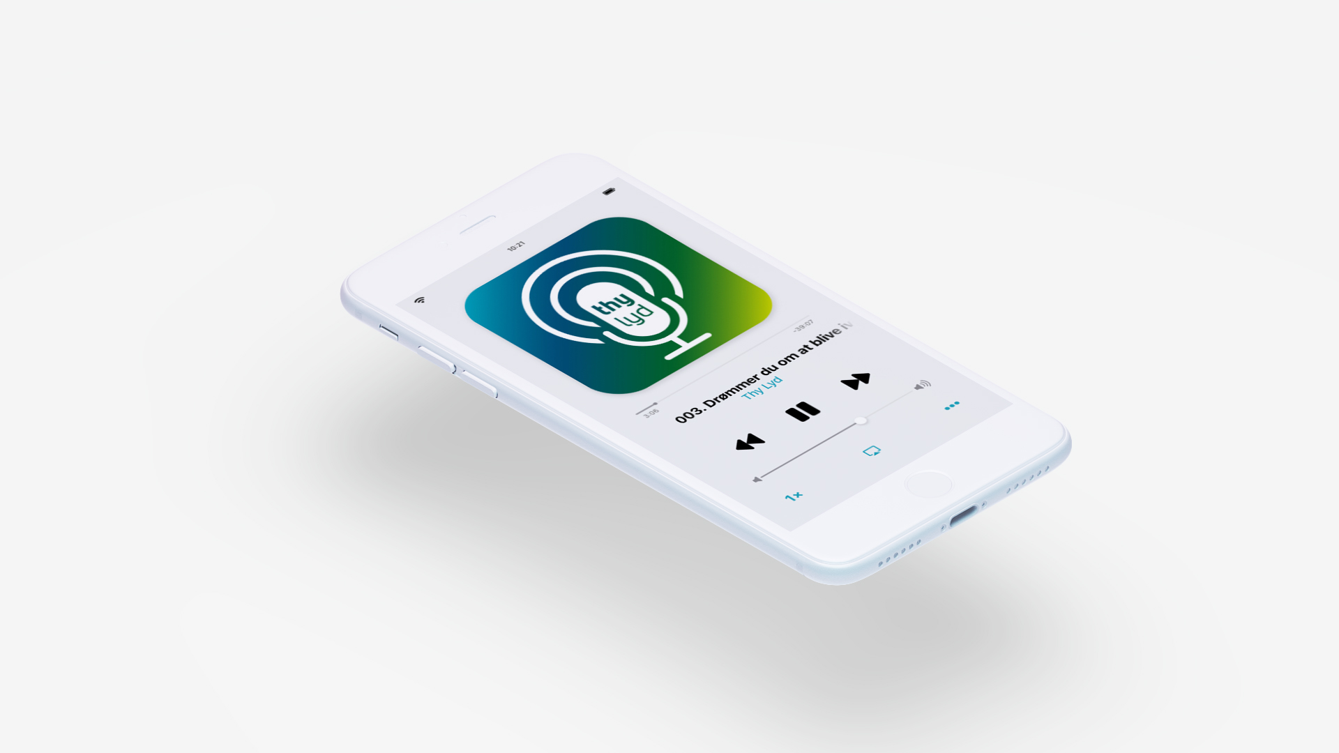iPhone podcast mockup