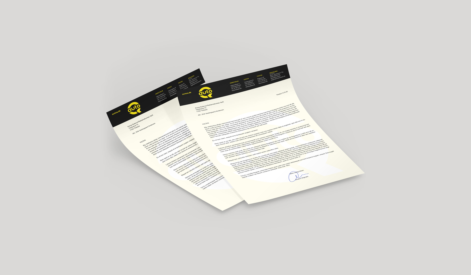 autoQ Brevpapir mockup